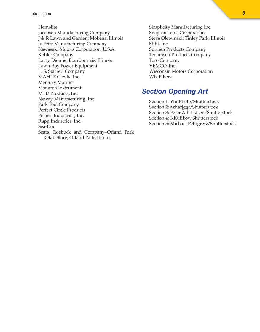 Small Gas Engines, 10th Edition page 5