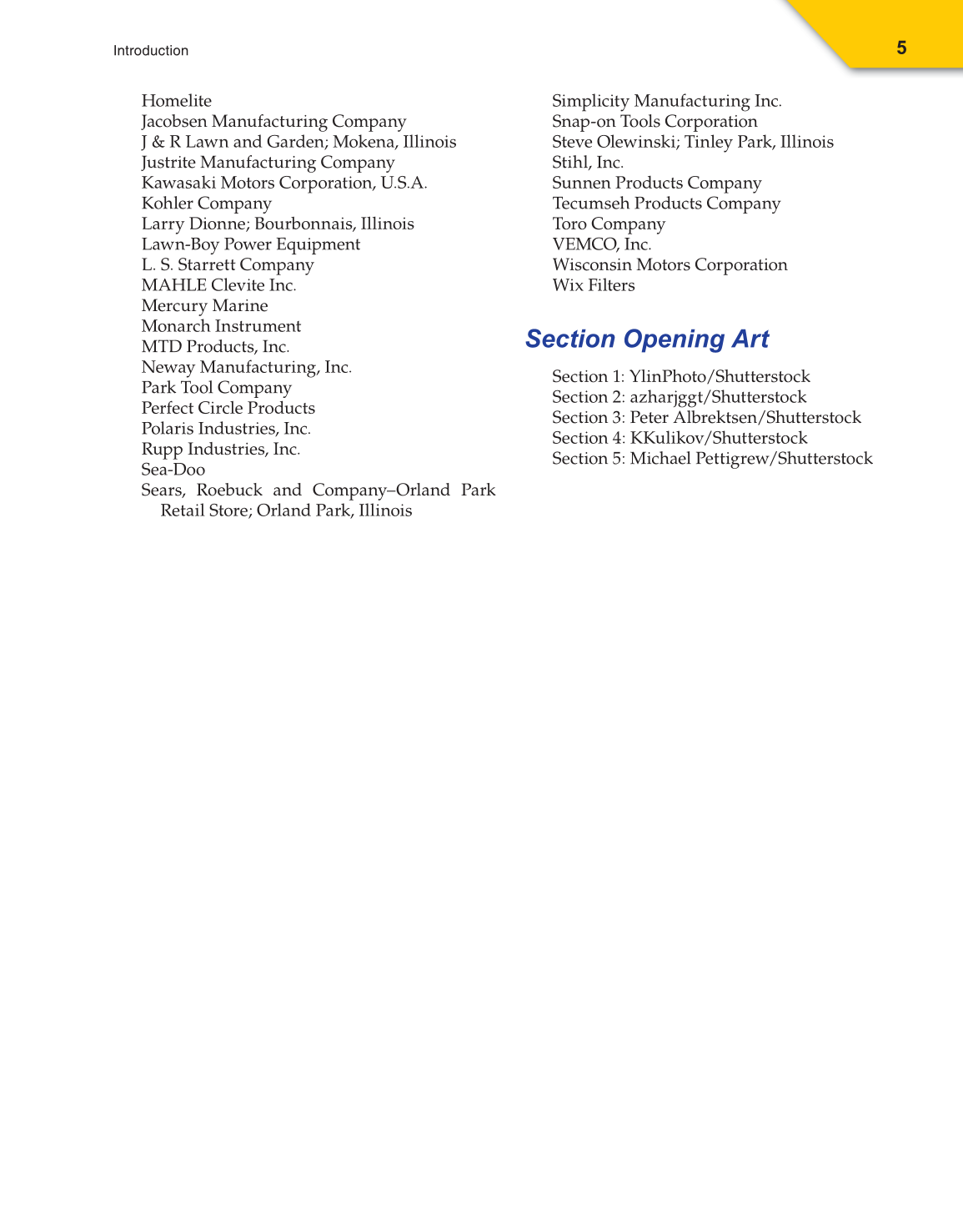 Small Gas Engines, 10th Edition page 5