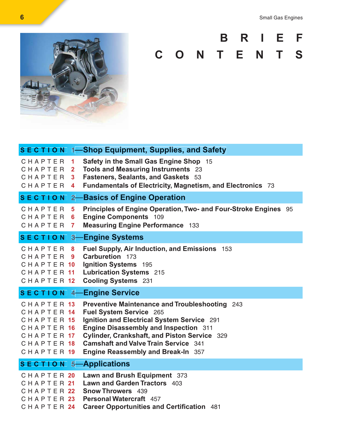 Small Gas Engines, 10th Edition page 6