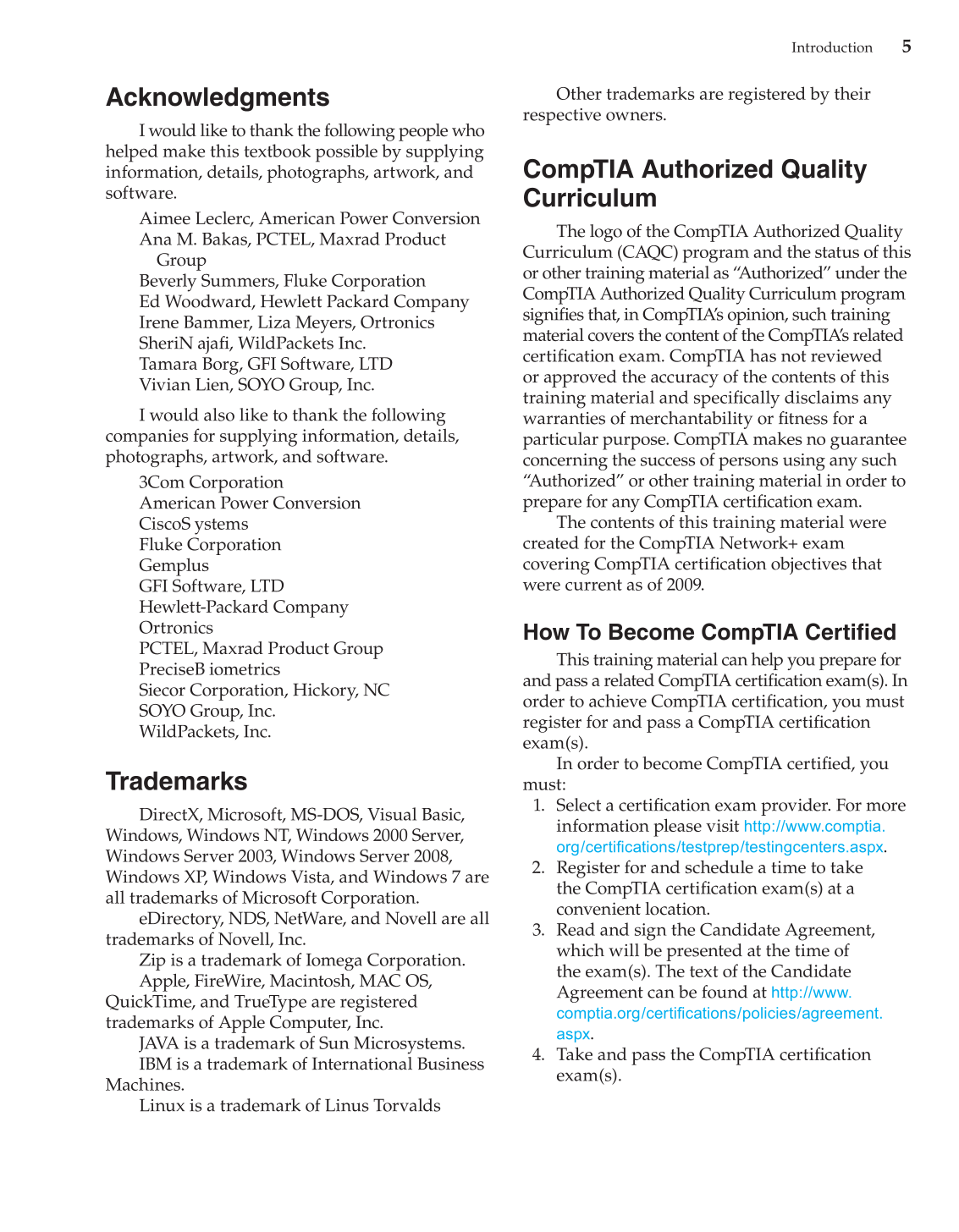 Networking Fundamentals, 2nd Edition page 5