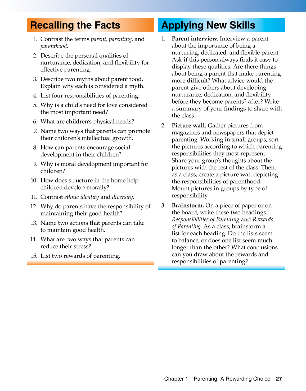 Parents and Their Children, 7th Edition page 27