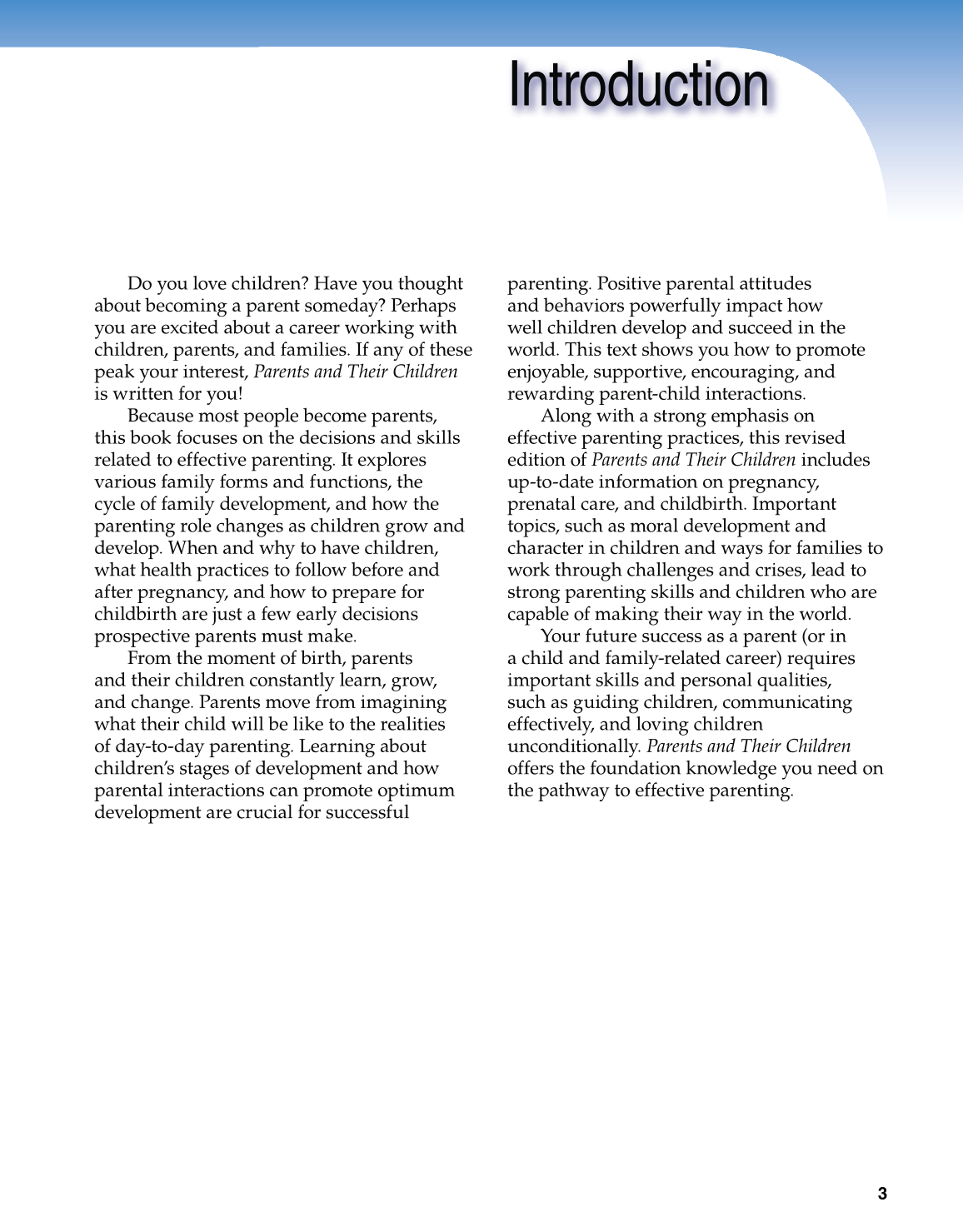 Parents and Their Children, 7th Edition page 3