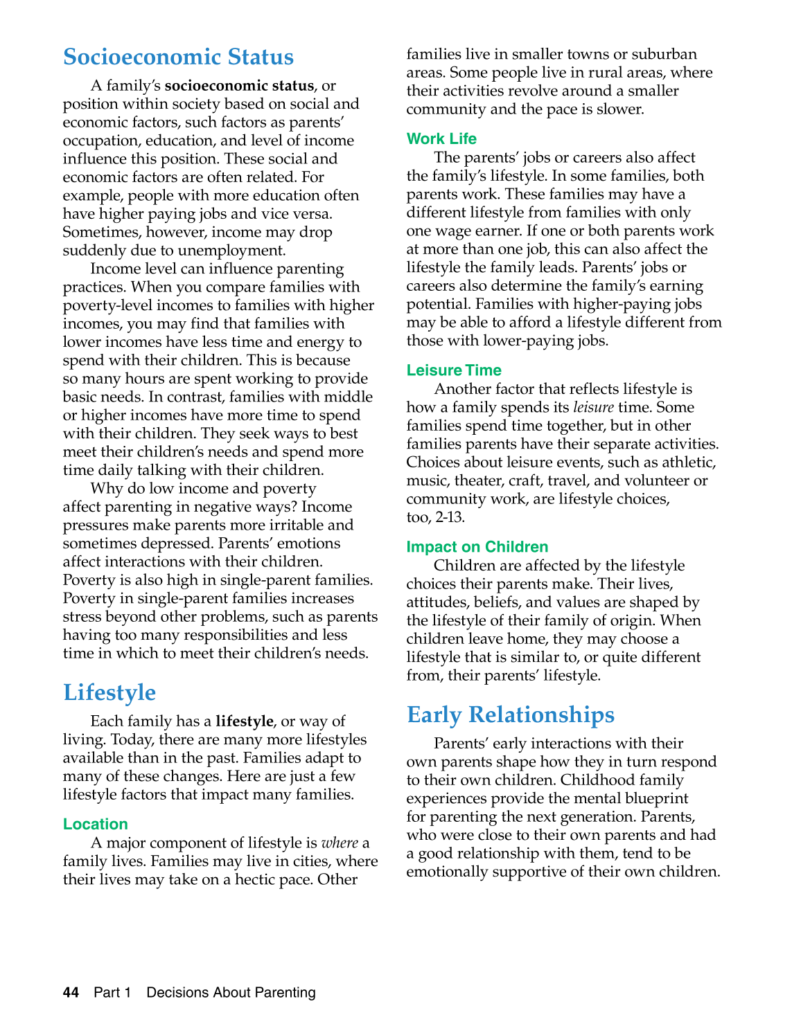 Parents and Their Children, 7th Edition page 44
