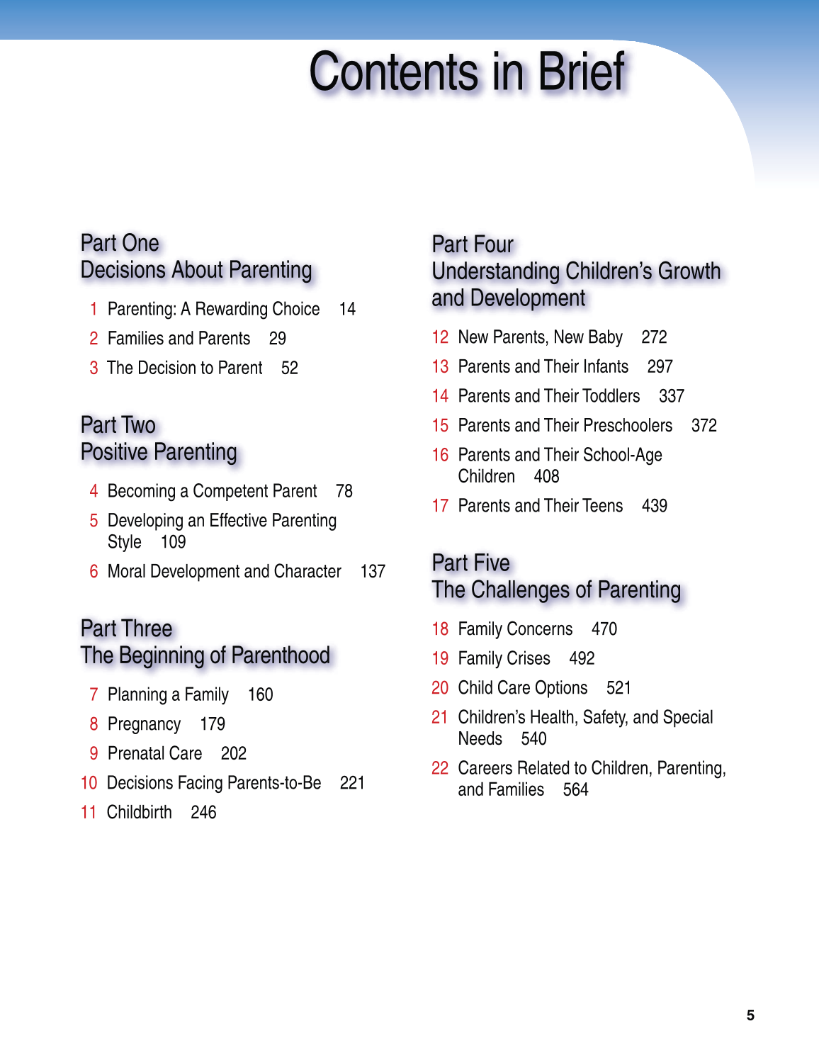 Parents and Their Children, 7th Edition page 5