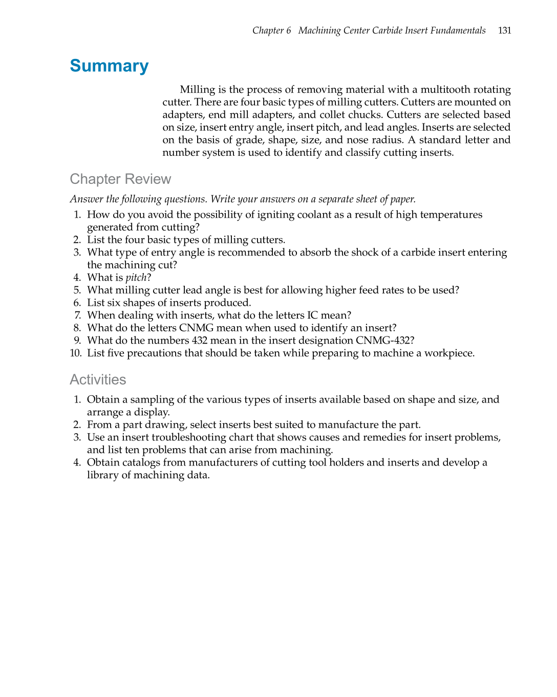 CNC Machining, 1st Edition page 131