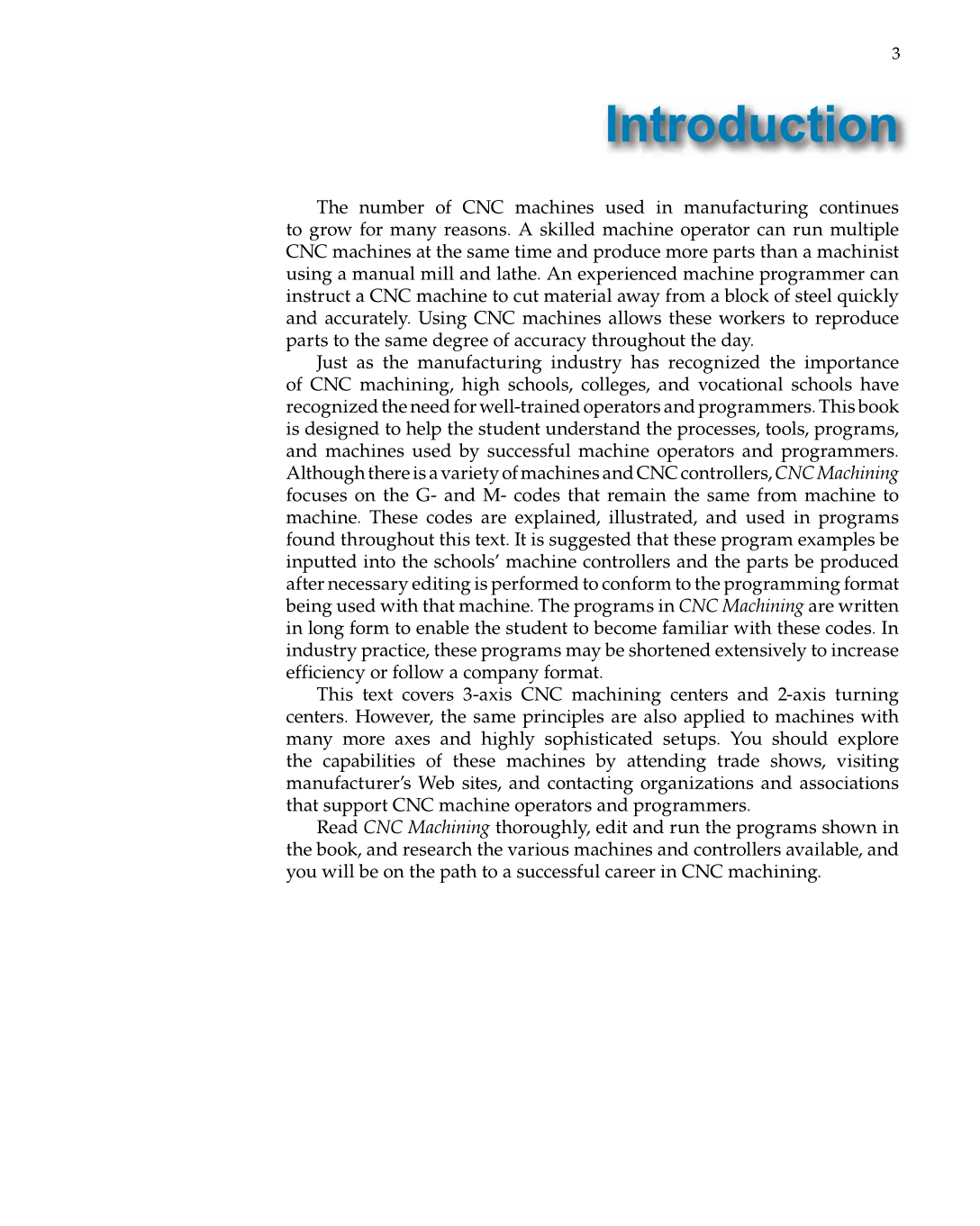 CNC Machining, 1st Edition page 3