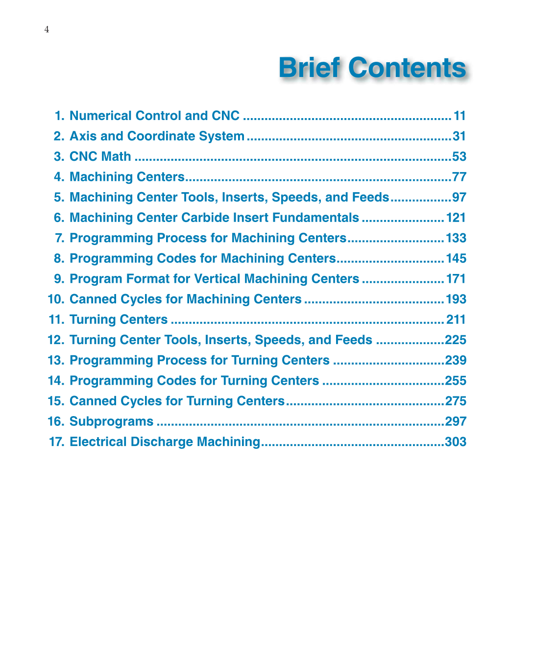 CNC Machining, 1st Edition page 4