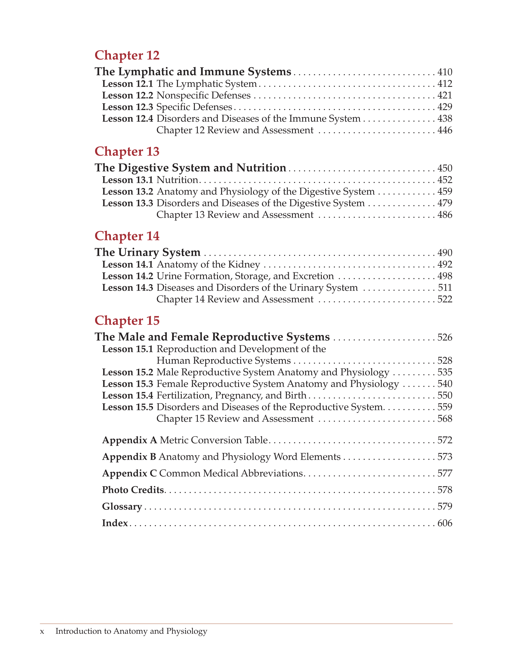 Introduction to Anatomy and Physiology, Online Student Edition page x