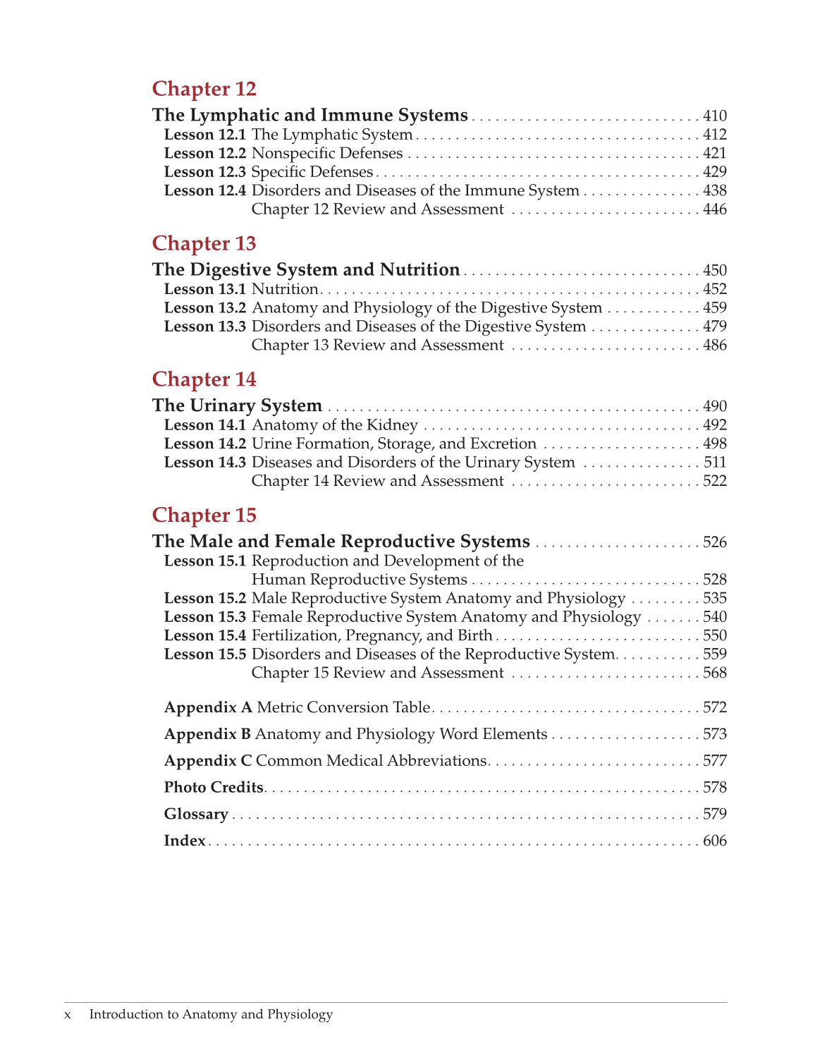Introduction to Anatomy and Physiology, Online Student Edition page x