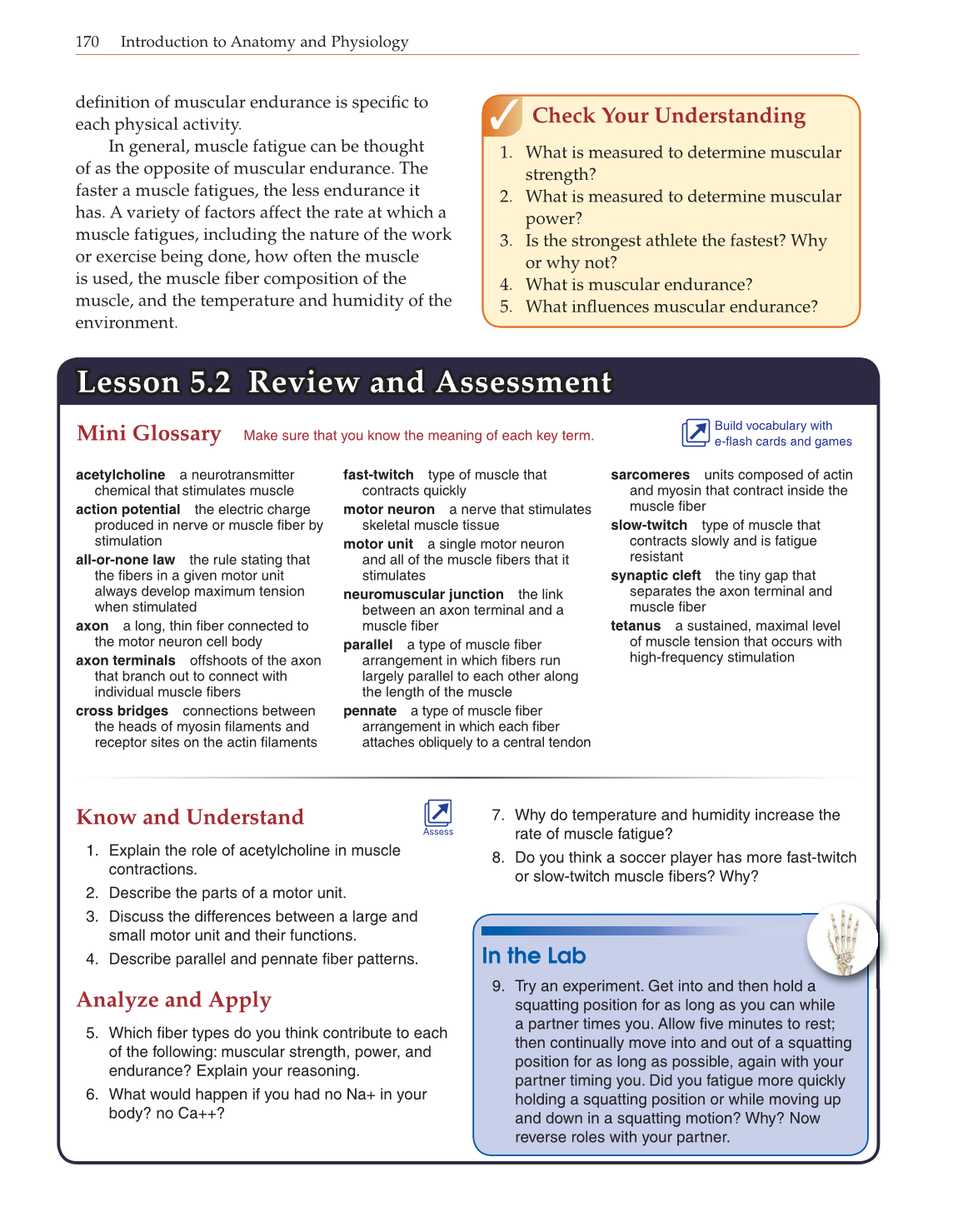 Introduction to Anatomy and Physiology, Online Student Edition page 170