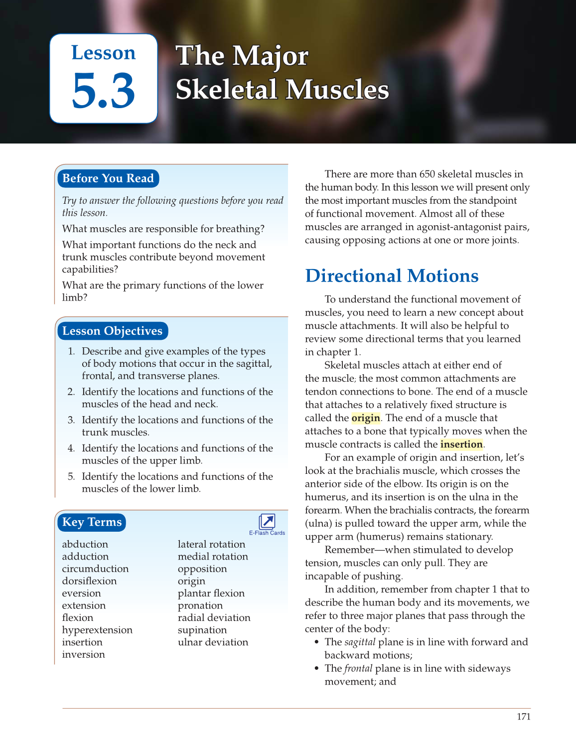 Introduction to Anatomy and Physiology, Online Student Edition page 171