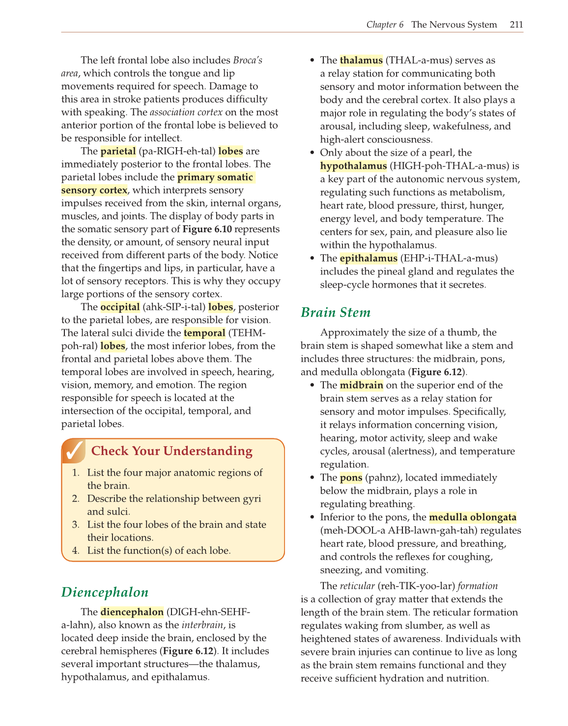 Introduction to Anatomy and Physiology, Online Student Edition page 211