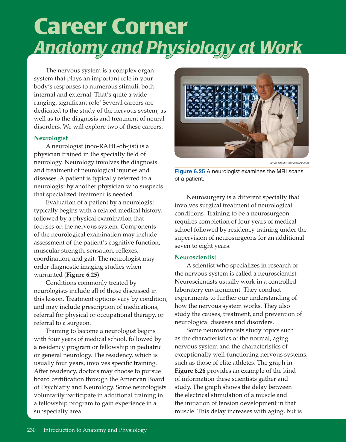 Introduction to Anatomy and Physiology, Online Student Edition page 230