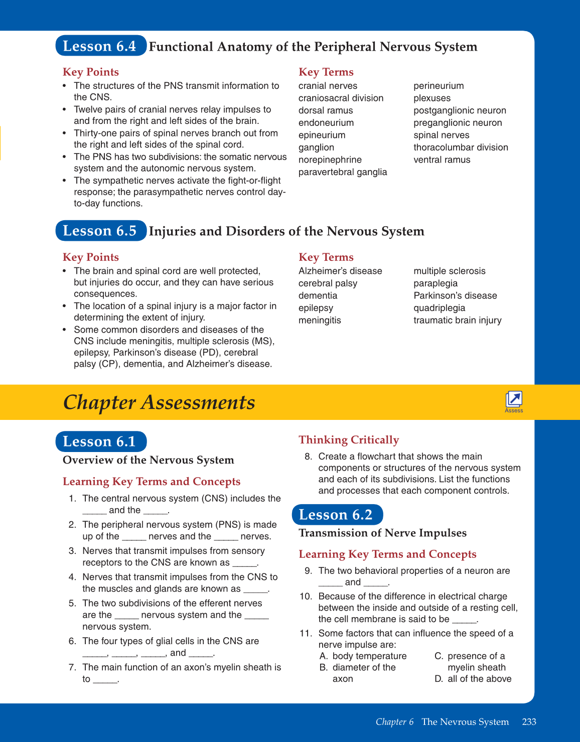 Introduction to Anatomy and Physiology, Online Student Edition page 233