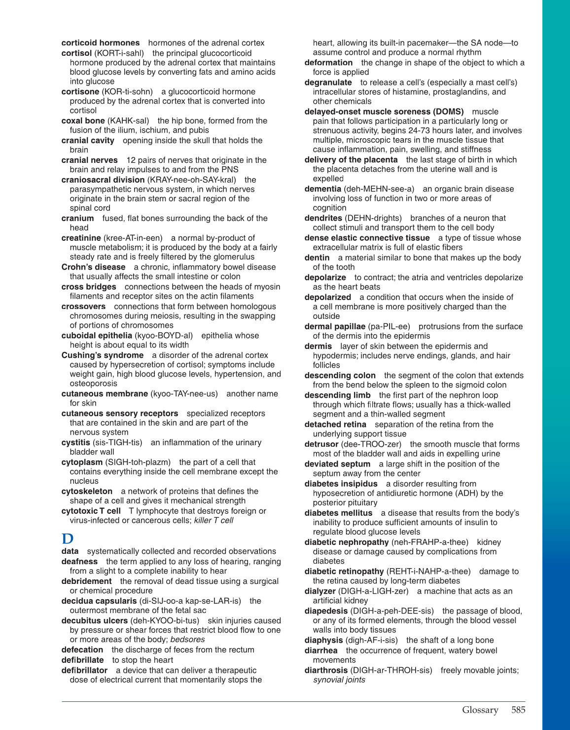 Introduction to Anatomy and Physiology, Online Student Edition page 585