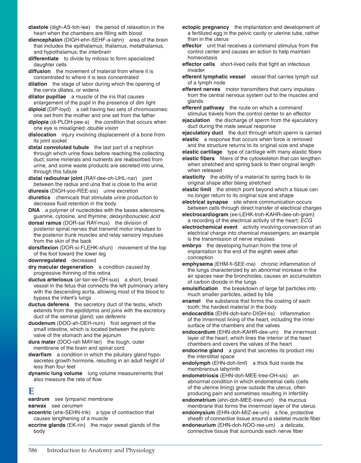 Introduction to Anatomy and Physiology, Online Student Edition page 586