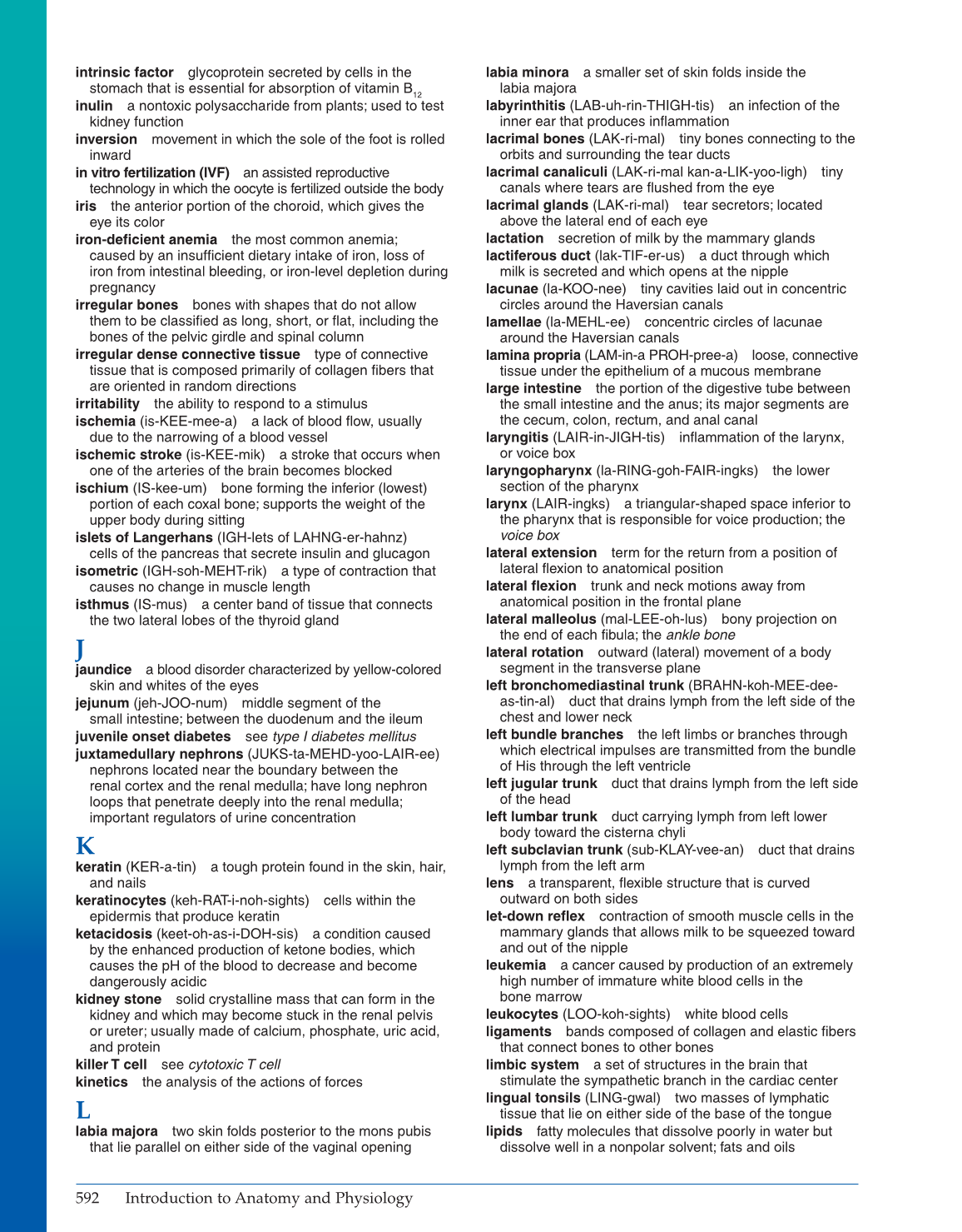Introduction to Anatomy and Physiology, Online Student Edition page 592