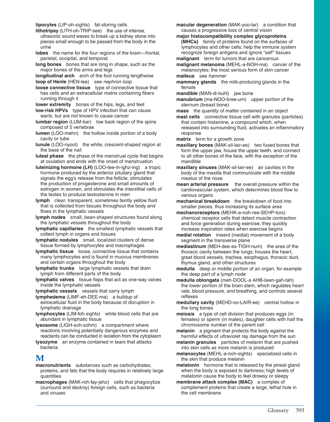 Introduction to Anatomy and Physiology, Online Student Edition page 593