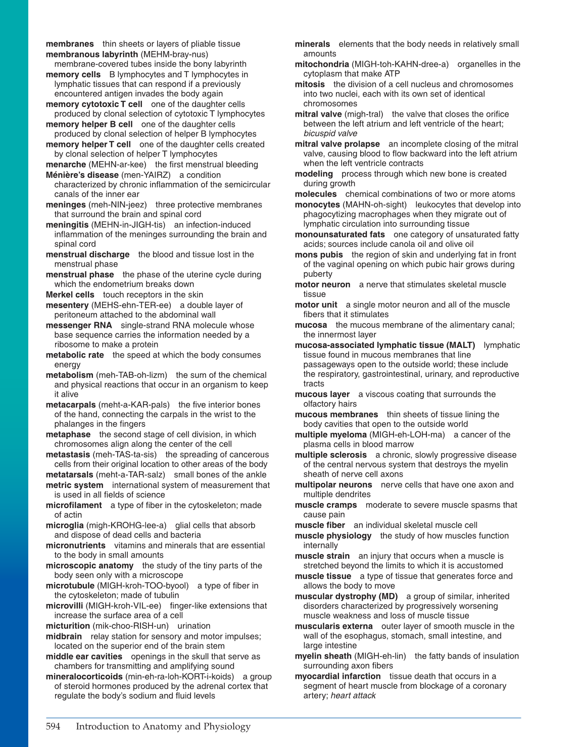 Introduction to Anatomy and Physiology, Online Student Edition page 594