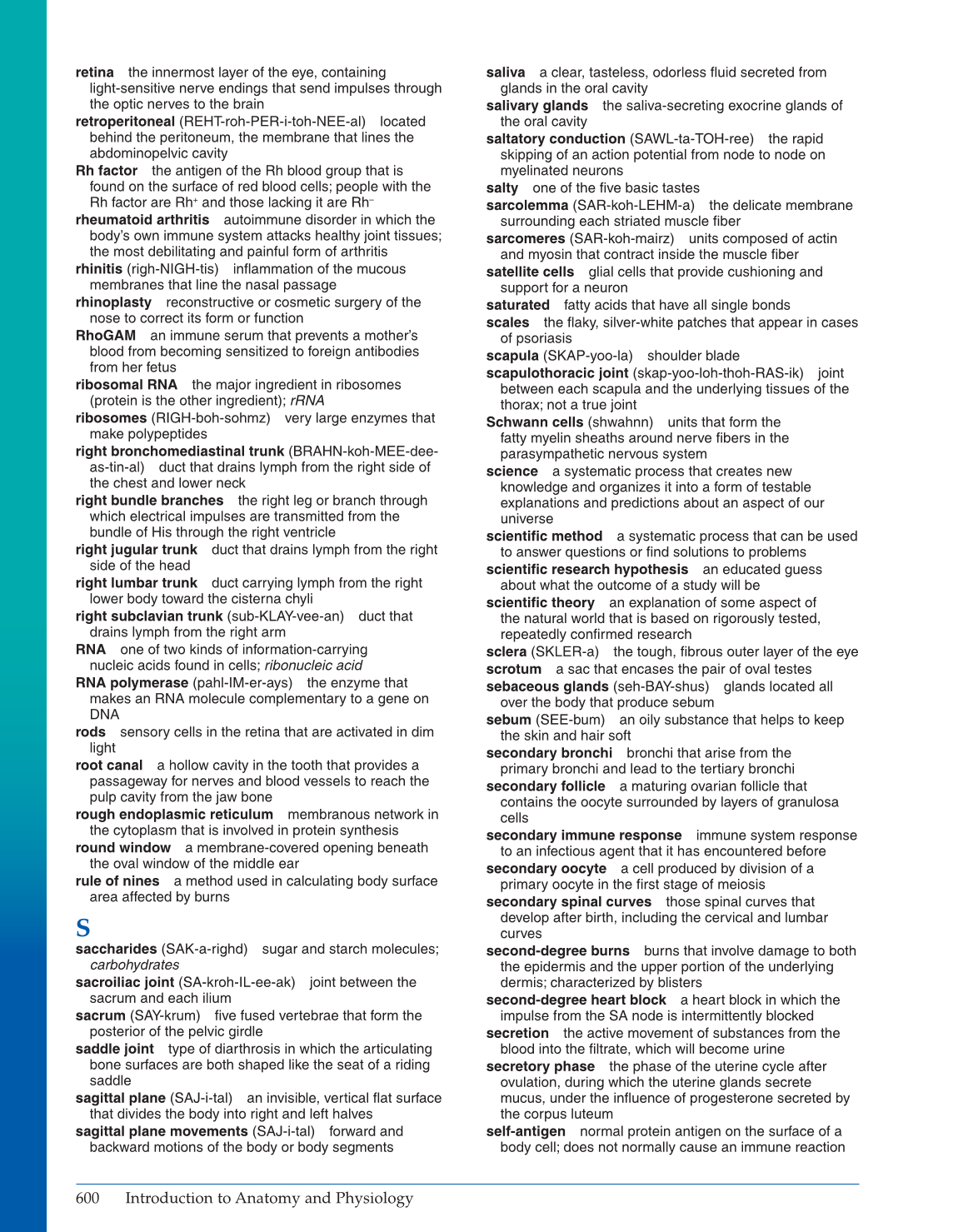 Introduction to Anatomy and Physiology, Online Student Edition page 600