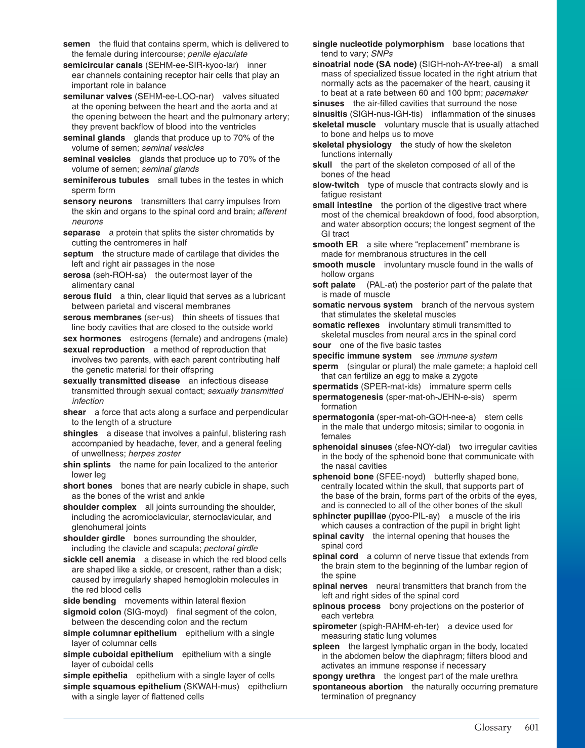 Introduction to Anatomy and Physiology, Online Student Edition page 601