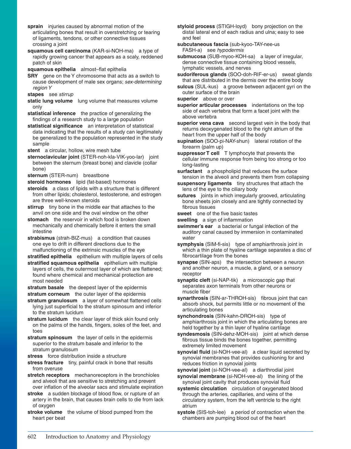 Introduction to Anatomy and Physiology, Online Student Edition page 602