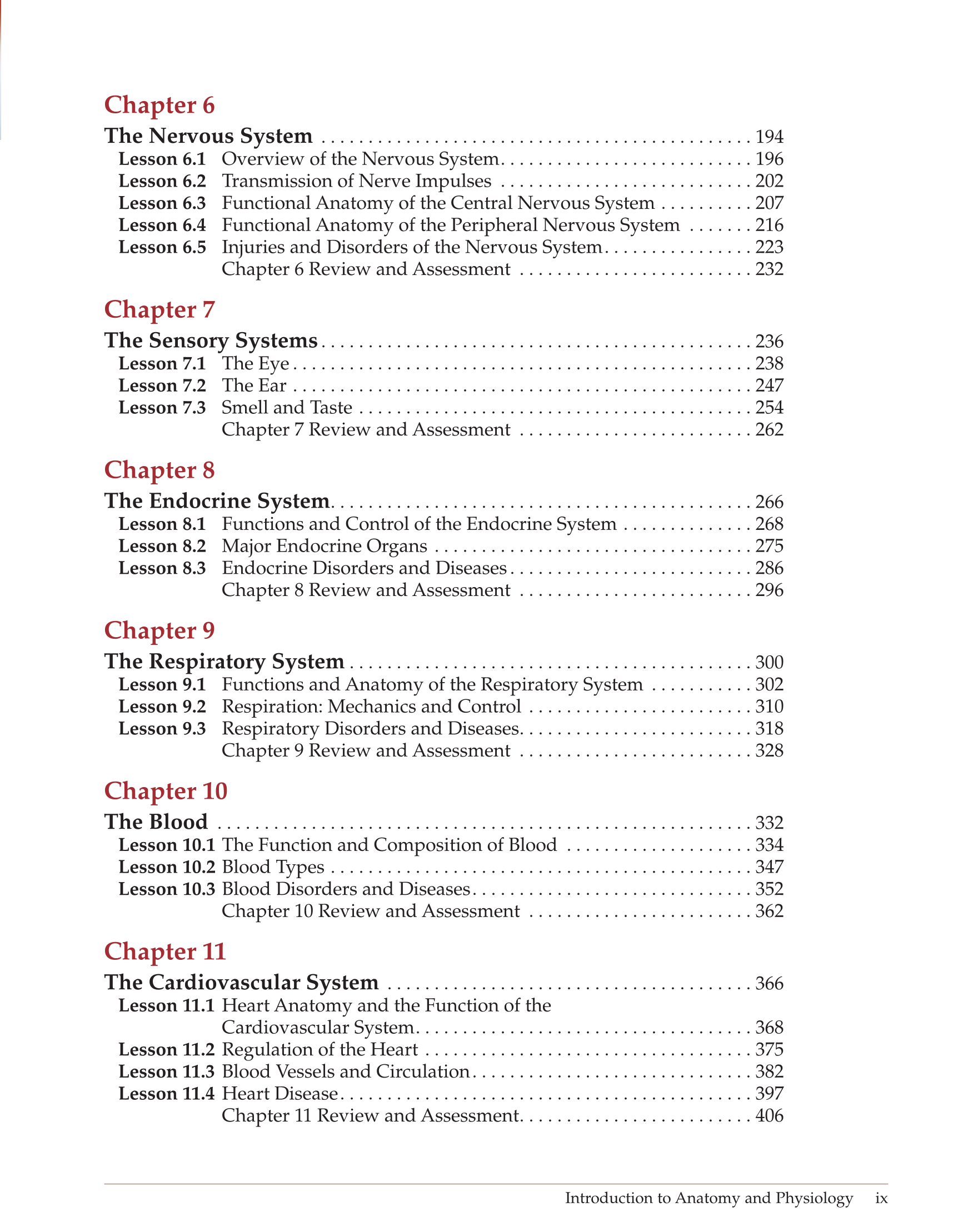 Introduction to Anatomy and Physiology, Online Student Edition page ix