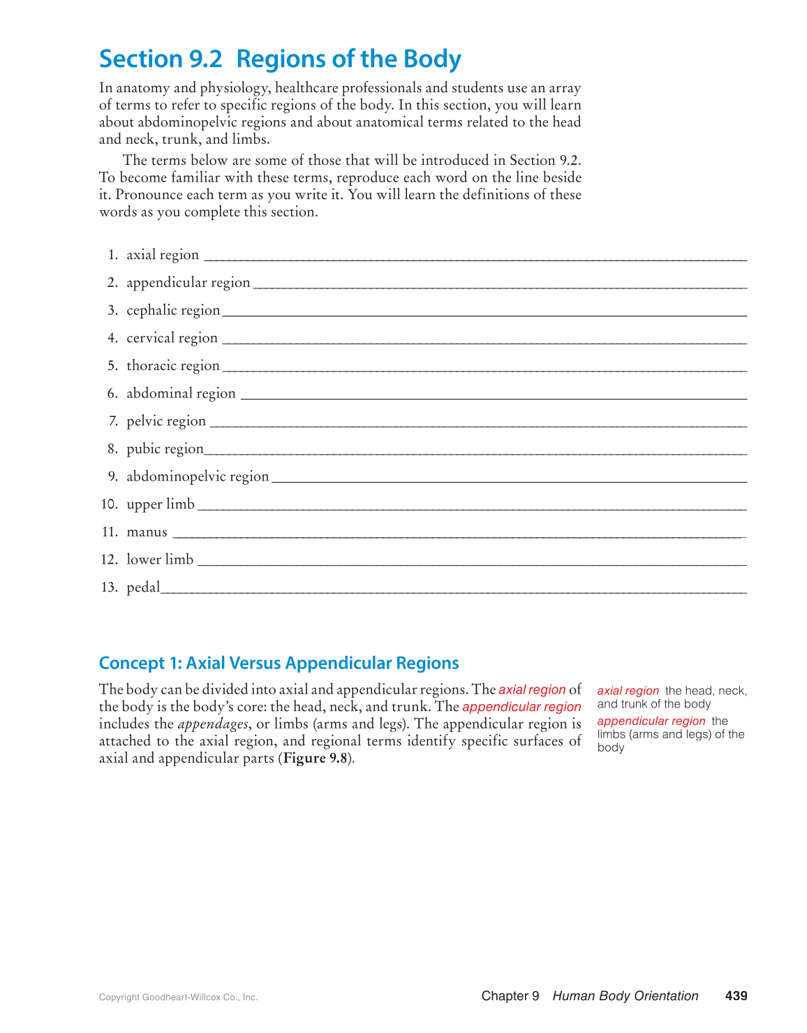 Preparing for A&P: Basic Science and Biology, 1st Edition page 439