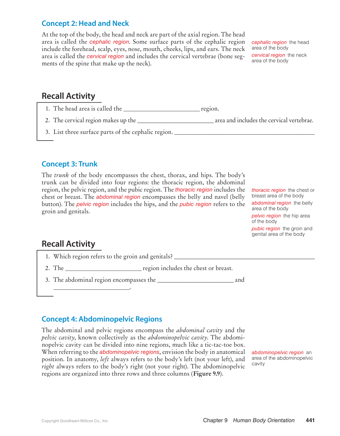 Preparing for A&P: Basic Science and Biology, 1st Edition page 441