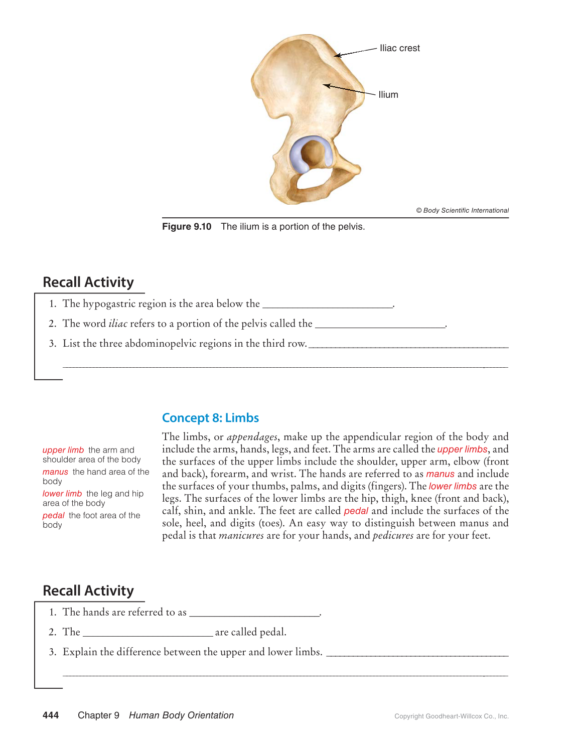 Preparing for A&P: Basic Science and Biology, 1st Edition page 444