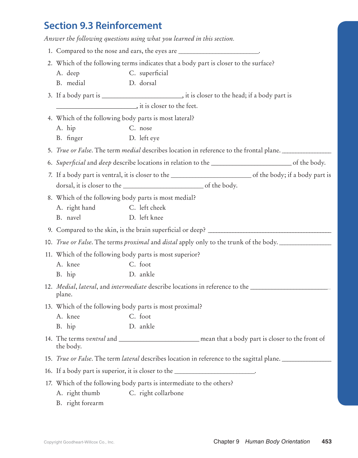 Preparing for A&P: Basic Science and Biology, 1st Edition page 453