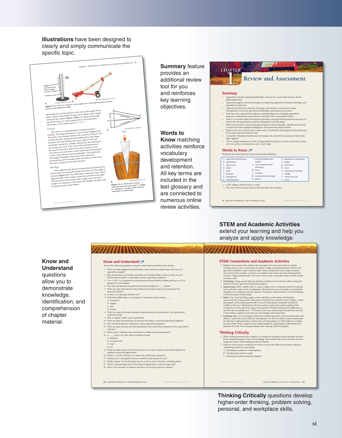 Agricultural Mechanics and Technology Systems, 1st Edition page xi