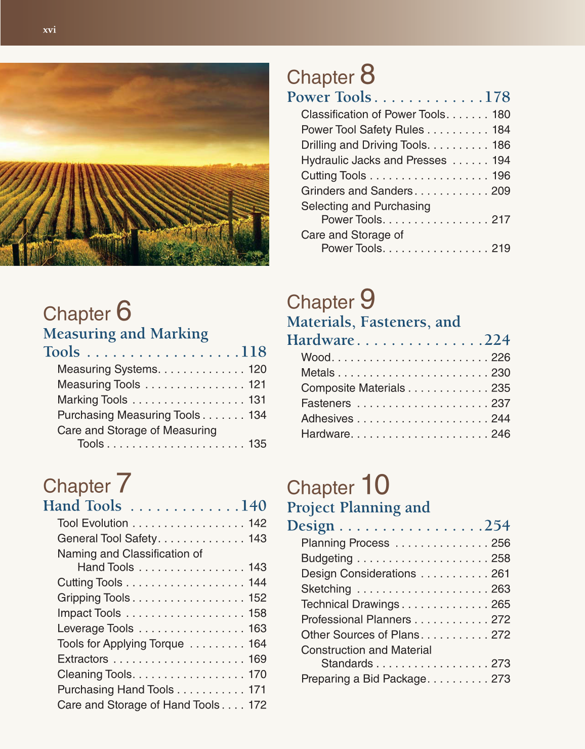 Agricultural Mechanics and Technology Systems, 1st Edition page xvi