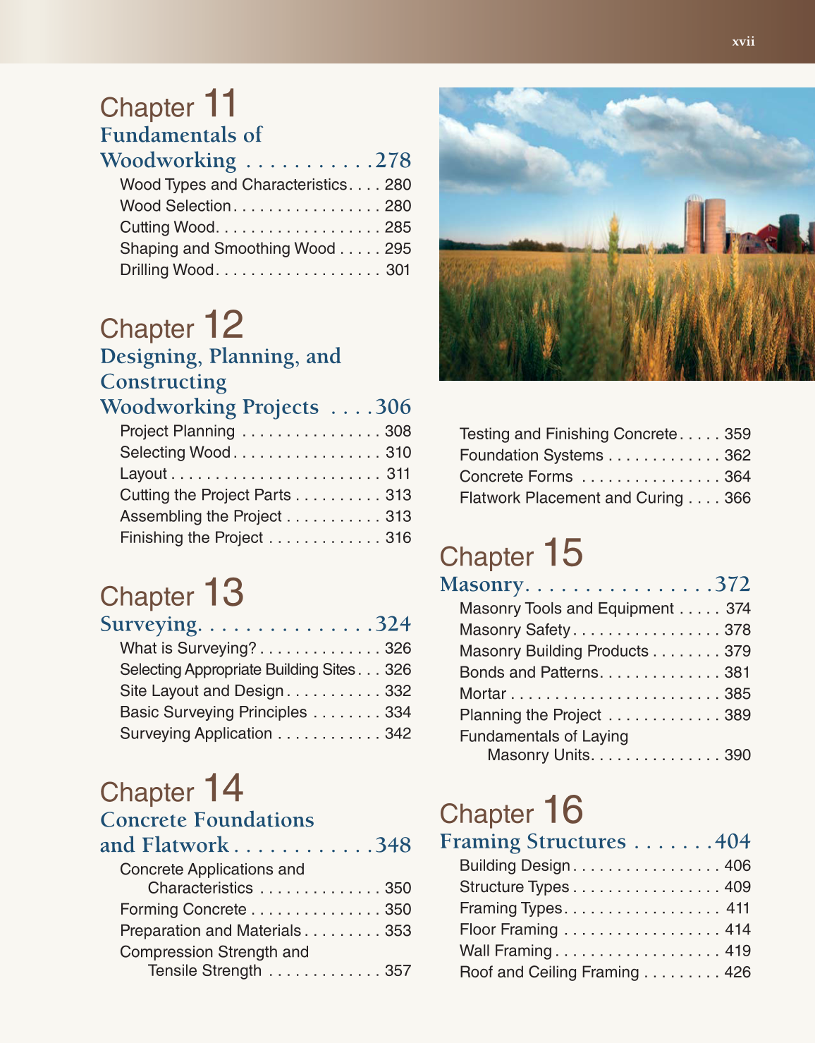 Agricultural Mechanics and Technology Systems, 1st Edition page xvii