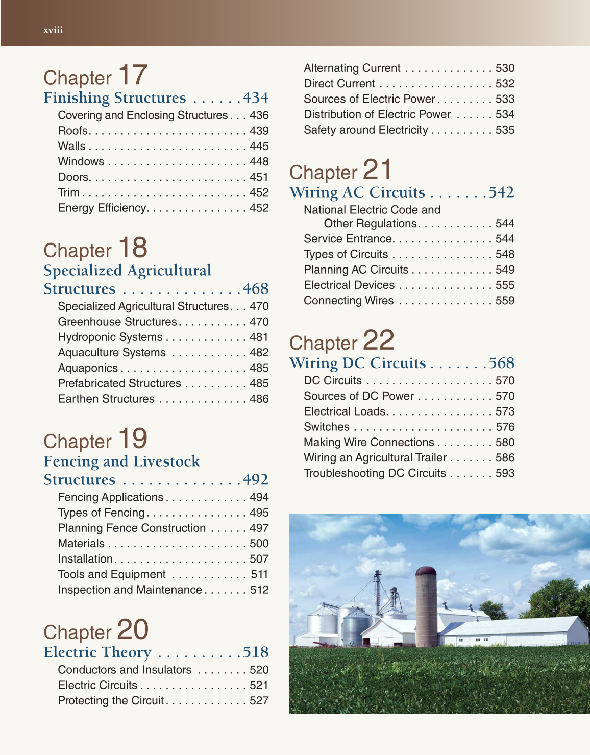 Agricultural Mechanics and Technology Systems, 1st Edition page xviii