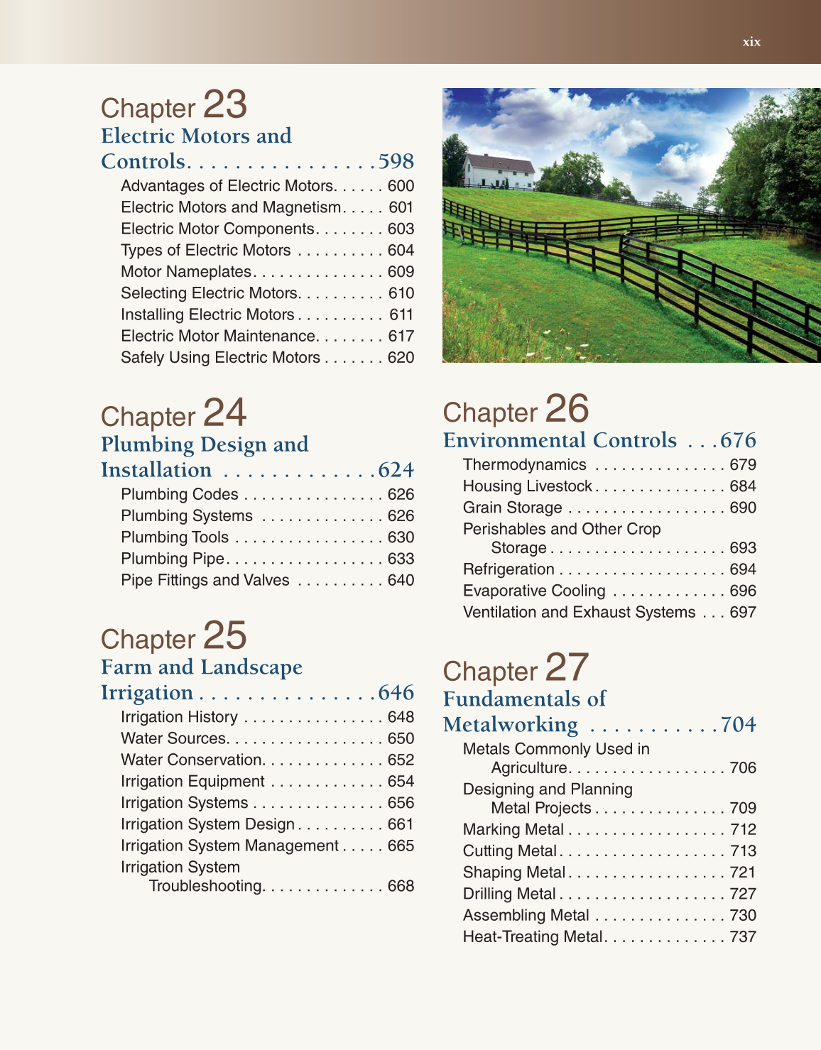 Agricultural Mechanics and Technology Systems, 1st Edition page xix