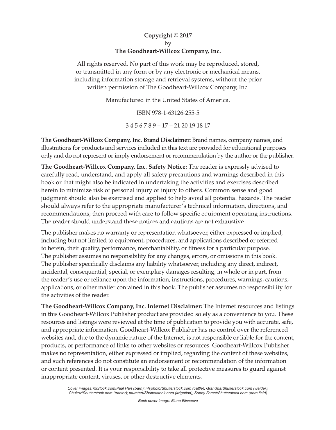 Agricultural Mechanics and Technology Systems, 1st Edition page ii
