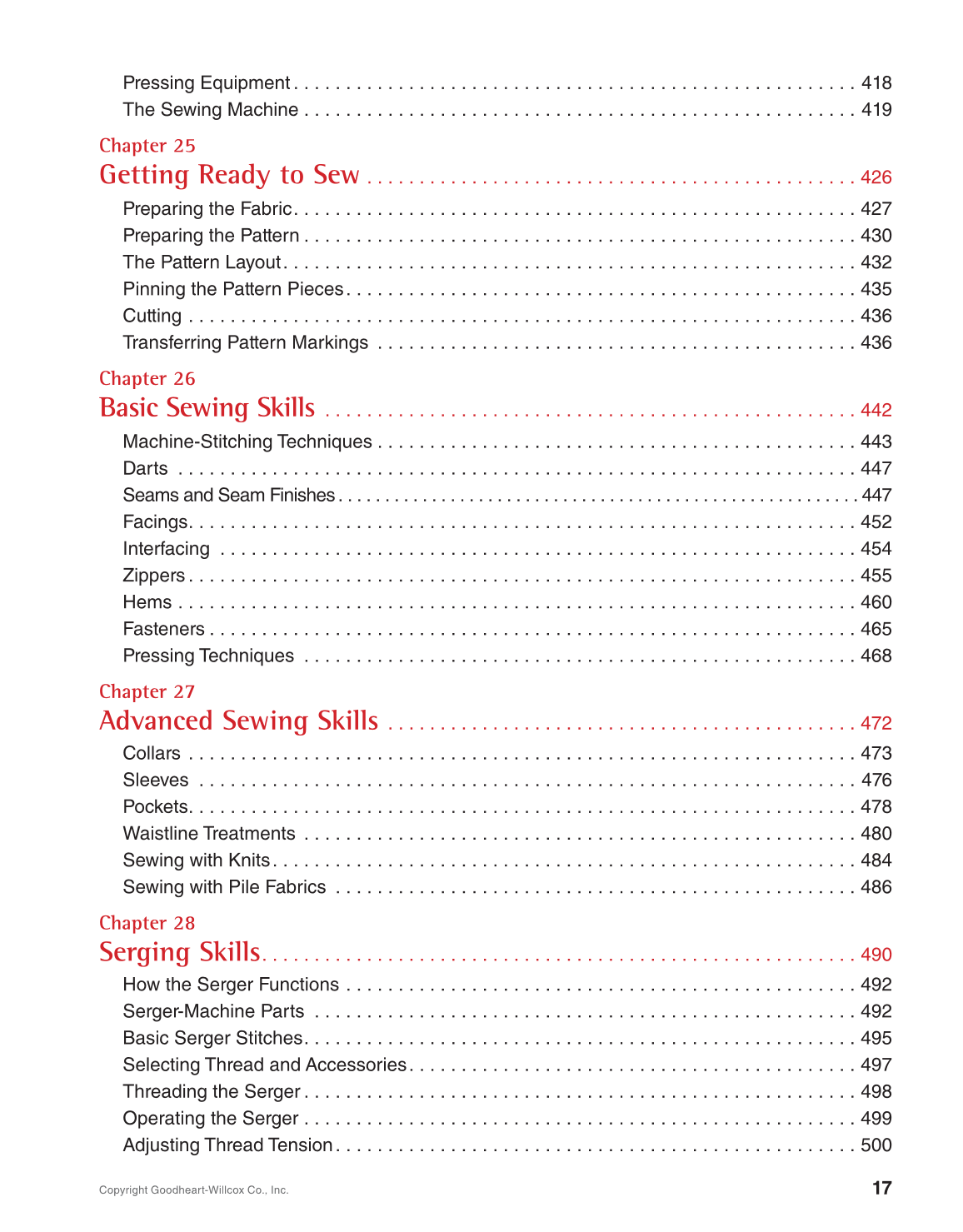 Apparel: Design, Textiles & Construction, 11th Edition page 17