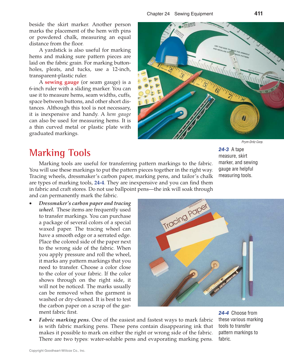 Apparel: Design, Textiles & Construction, 11th Edition page 411