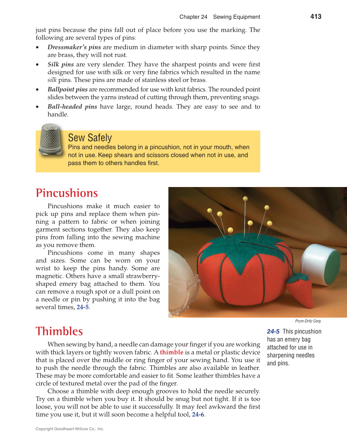 Apparel: Design, Textiles & Construction, 11th Edition page 413
