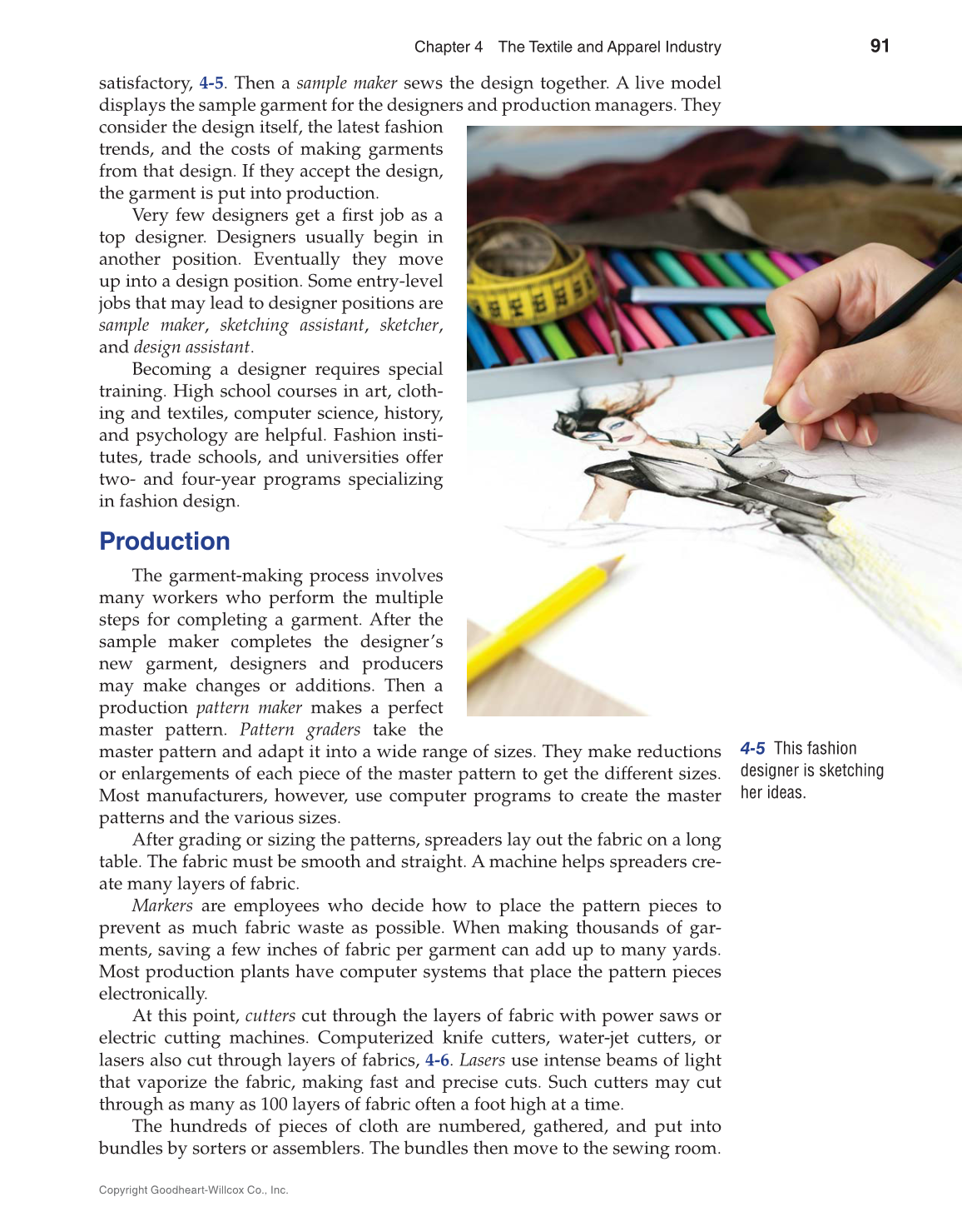 Apparel: Design, Textiles & Construction, 11th Edition page 91