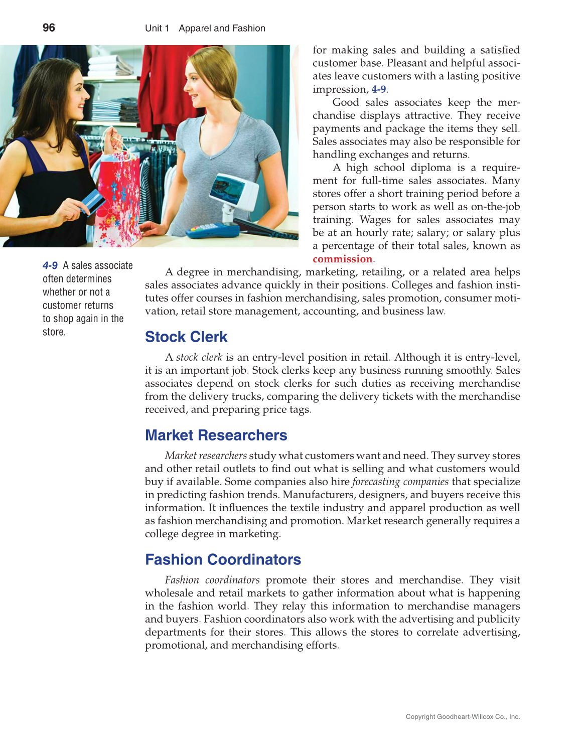 Apparel: Design, Textiles & Construction, 11th Edition page 96