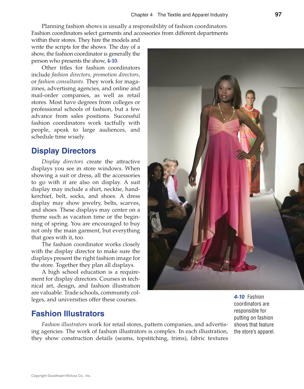 Apparel: Design, Textiles & Construction, 11th Edition page 97