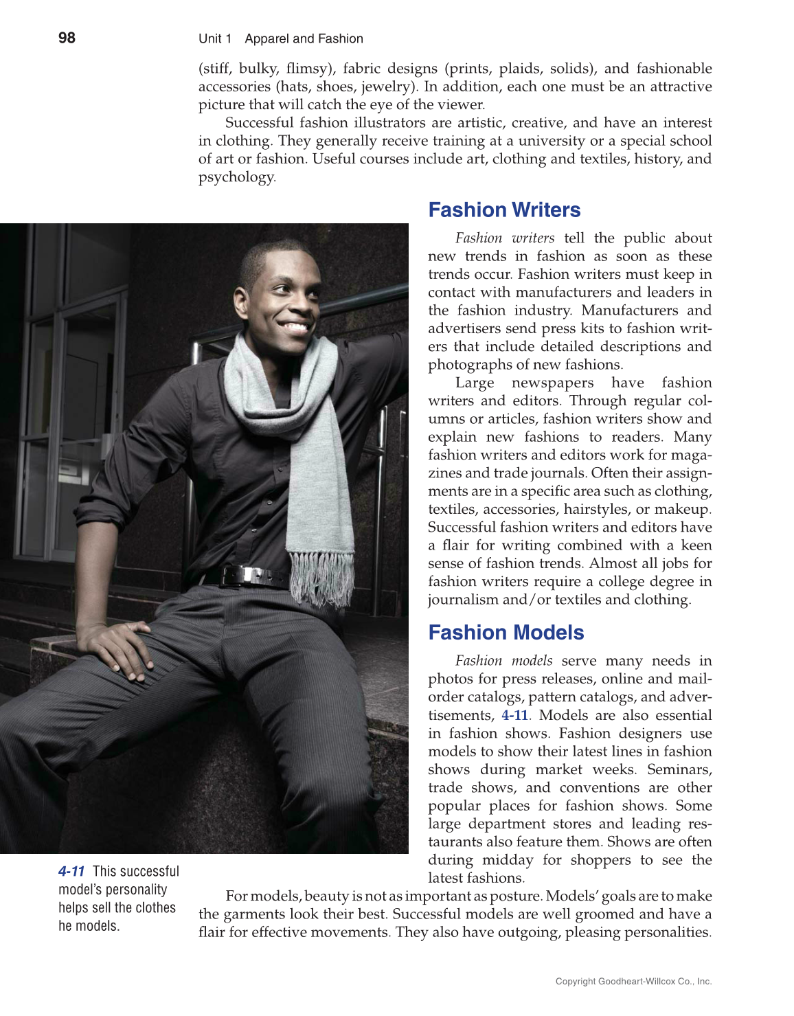 Apparel: Design, Textiles & Construction, 11th Edition page 98
