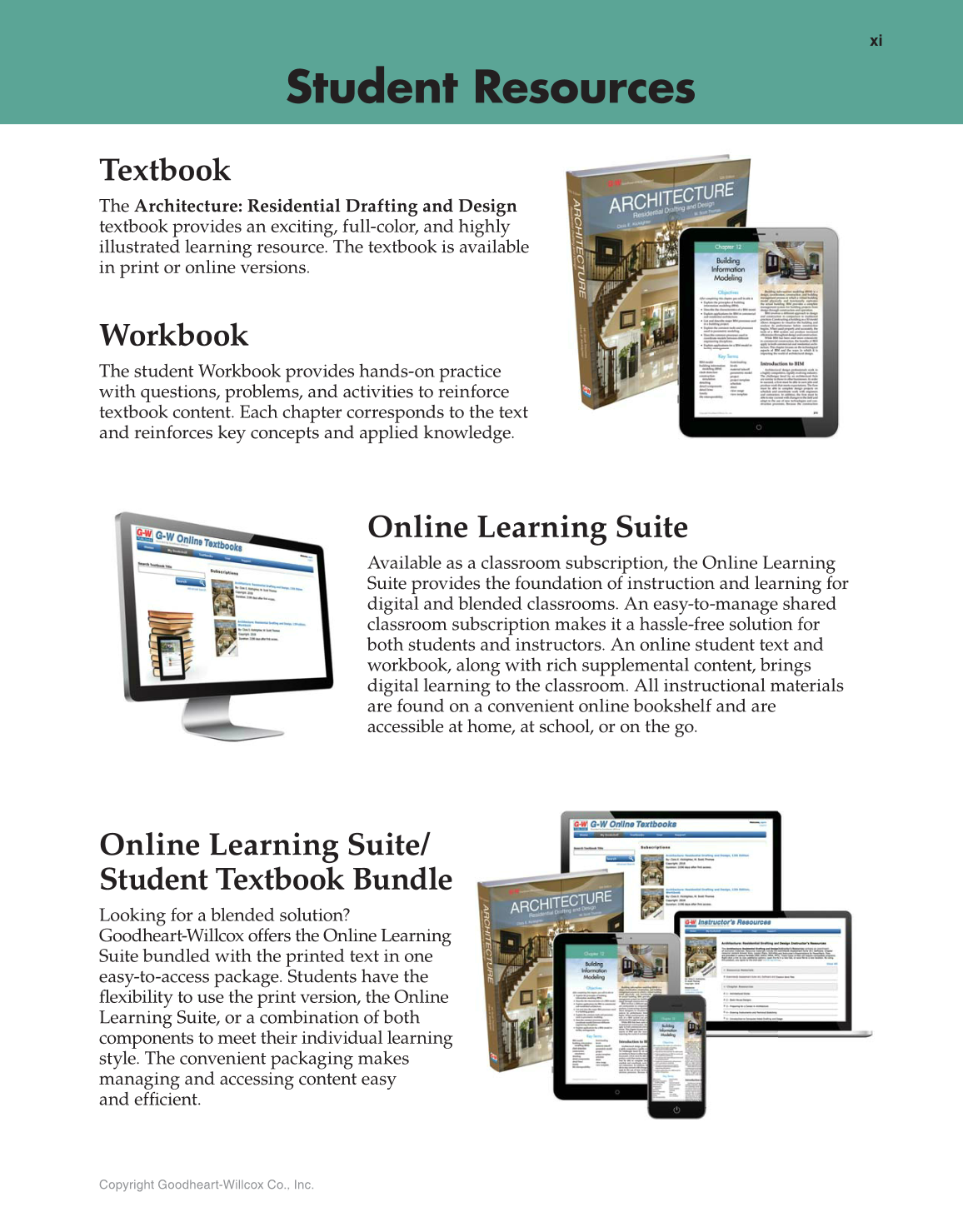 Architecture: Residential Drafting and Design, 12th Edition page xi
