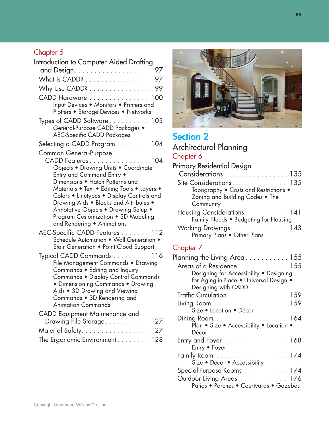 Architecture: Residential Drafting and Design, 12th Edition page xv