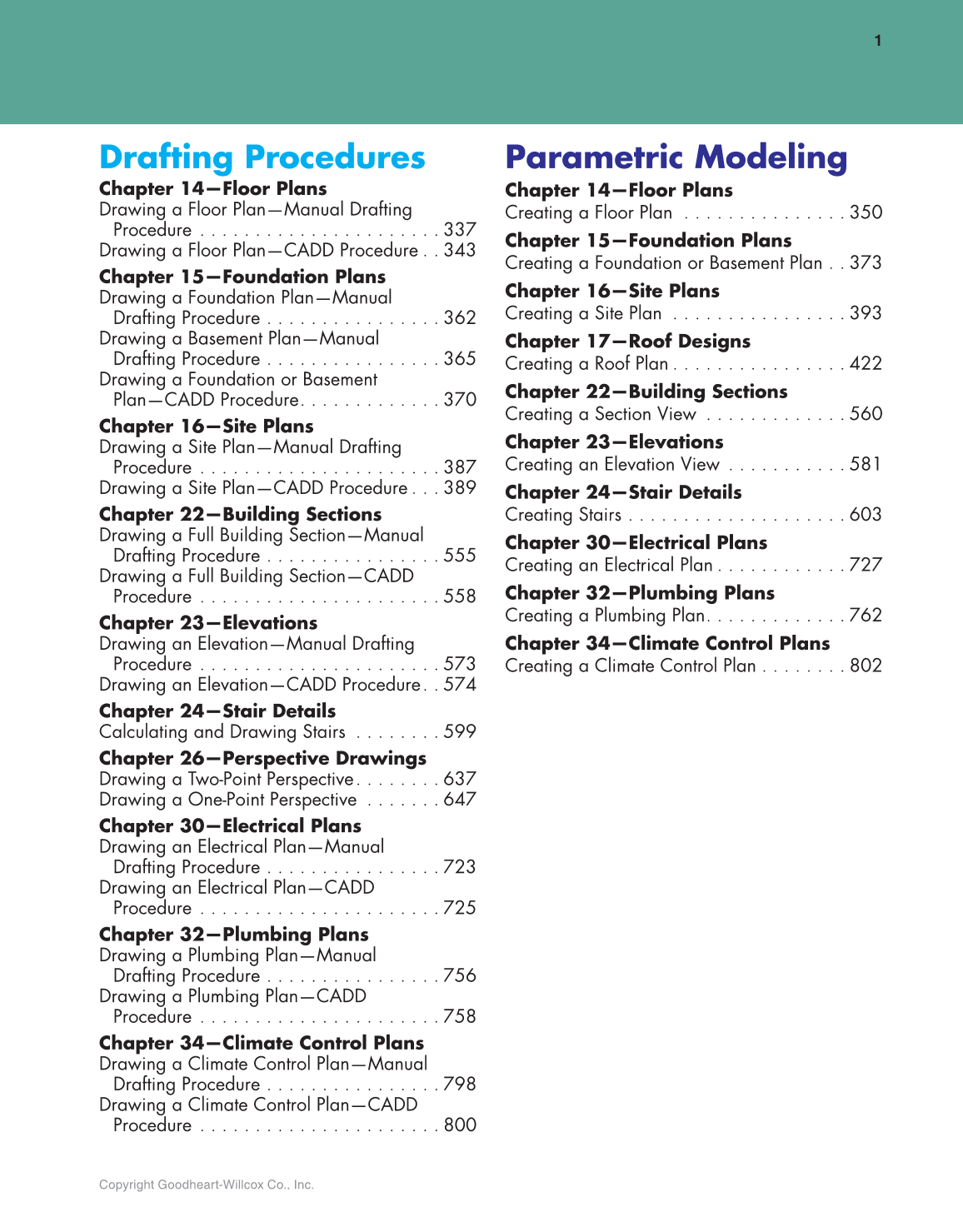 Architecture: Residential Drafting and Design, 12th Edition page 1