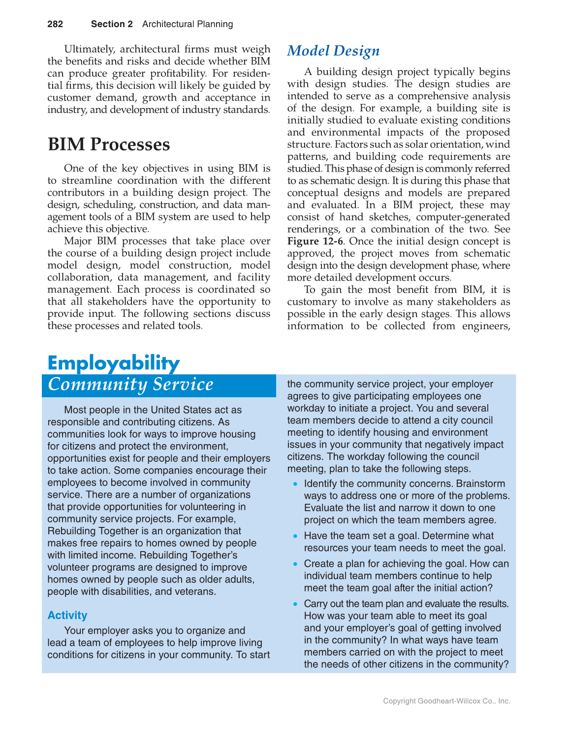 Architecture: Residential Drafting and Design, 12th Edition page 282