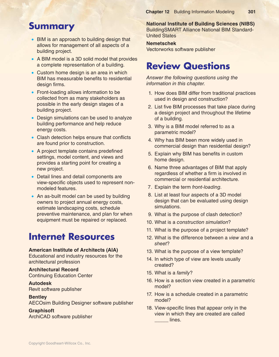 Architecture: Residential Drafting and Design, 12th Edition page 301