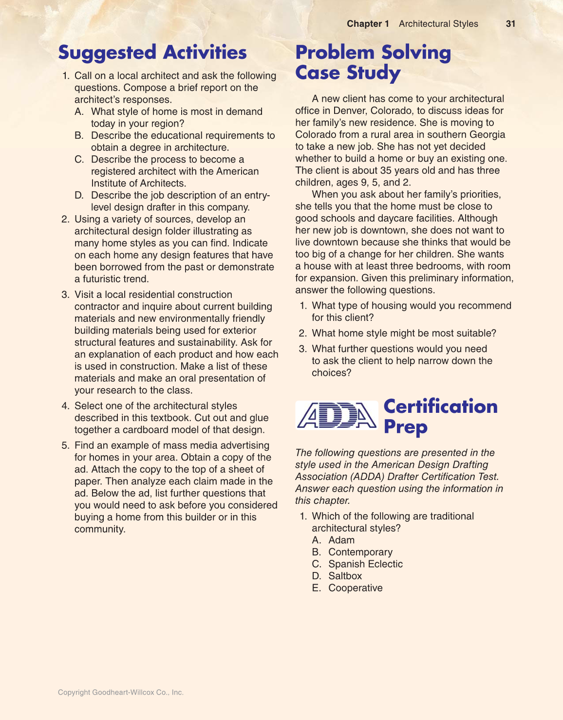 Architecture: Residential Drafting and Design, 12th Edition page 31